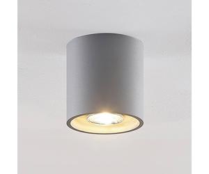 Lindby Parvin downlight aluminio, redonda, gris