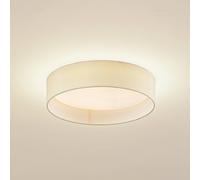 Lindby Plafón LED Eilif, tela, blanco, Ø 40 cm, CCT