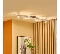 Lindby Plafón LED Pilou, 4 luces, atenuable, cromo