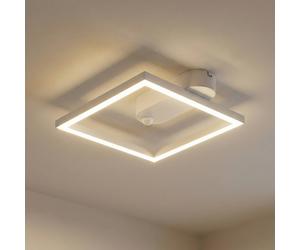 Lindby Plafón LED Yulla, blanco, detector de movimiento