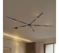 Lindby Sistema de riel 48 V Lumaro, 10 tiras LED, negro, CCT