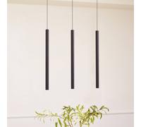 Lindby Sistema de riel 48 V Lumaro, pendular, bombilla tubular, 3 luces, negro