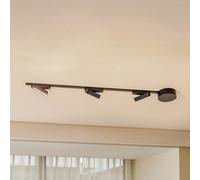 Lindby Sistema de riel 48V Lumaro, 3 tiras LED, negro, CCT