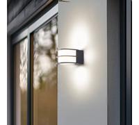 Lindby Smart aplique LED para exterior Fyra, redondo, CCT, RGB, Tuya