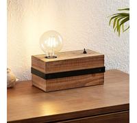 Lindby Sverina lámpara de mesa de madera, 1 luz