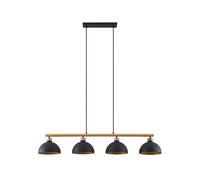 Lindby - Tirzana 4 Lámpara Colgante Black/Light Wood