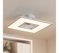Lindby Ventilador de techo LED Romea, angular, CC, silencioso, 60 cm