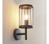 Lindby Yonan aplique de exterior, redondo gris E27 True