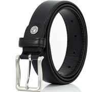 LINDENMANN Cinturón de cuero para hombre/Cinturón de hombre, cinturón de cuero XL, 2 colores, negro/marrón oscuro, Größe/Tamaño: 135, Farbe/Color: negro