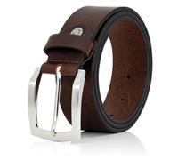 LINDENMANN- Cinturón de cuero para hombre / cinturones hombres mann, xxl, brown, 3932, color color: marrón; tamaño: 85