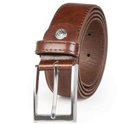 LINDENMANN- Cinturón de cuero para hombre , mógano, 151, tamaño / tamaño: 85