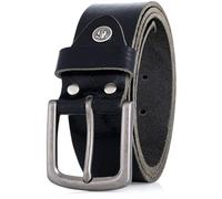 LINDENMANN Cinturón de piel de búfalo para hombre, 40 mm, color negro, Negro , Bundweite 125 cm Gesamtlänge 140 cm W 49.2 XXXL