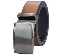 LINDENMANN Cinturón de piel para hombre, automático, 40 mm, piel de vacuno, color marrón, coñac, Bundweite 110 cm Gesamtlänge 125 cm W 43.3 XL