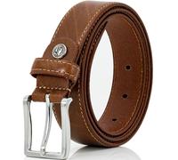 LINDENMANN Cinturón para hombre de piel de vacuno, 30 mm de ancho, acortable, cinturón para hombre, XXL, coñac, coñac, 105 cm