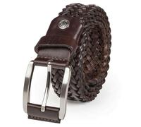 LINDENMANN Cinturón trenzado para hombre, 35 mm, color marrón, marrón oscuro, Bundweite 100 cm Gesamtlänge 115 cm W 39.4 XL