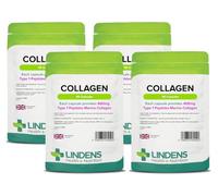 Lindens Colágeno (marino) naticol tipo 1 400mg en cápsulas | 360 Paquete | Colágeno hidrolizado de fuente marina de buena calidad en una cápsula de liberación rápida para máxima absorción