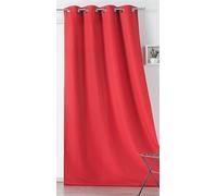 Linder - Cortina Exterior Repelente al Agua, Tejido y teñido en Francia, Acabado con Ojales de Pistola antioxidante, Color Rojo, 135 x 240 cm, 100% poliéster, colección de Lona Exterior