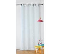 Linder - Visillo con Estampado de Lunares, Tejido y teñido en Francia, Estilo clásico Infantil, Color Crudo, Verde y Rosa, Acabado con Ojales Canon de Rifle, 150 x 240 cm, 100% poliéster, colección