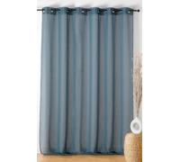 Linder - Visillo con Hebilla - Acabado con Ojales de Color cañón de Rifle - Color Azul Orion - 290 x 240 cm - 100% poliéster - Colección Boucline