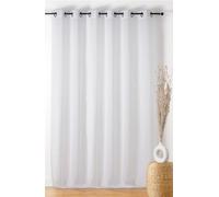 Linder - Visillo con Hebilla - Acabado con Ojales de Color cañón de Rifle - Color Blanco Nieve - 290 x 240 cm - 100% poliéster - Colección Boucline