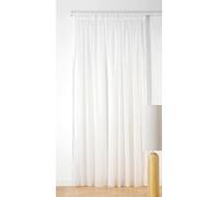 Linder - Visillo de Aspecto Helado - Acabado de galón Fruncido, Color Crudo - Gran Ancho 295 x 260 cm - 100% poliéster - Colección Freeze