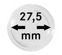 Lindner 2251275 Coin capsules internal Ø 27,5 mm - pack of 100, e.g. for the German 5 Euro collector coin Planet Earth