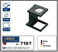 Lindner 7197 Fadenzähler Lupa 10x con Lente 12 mm Negro