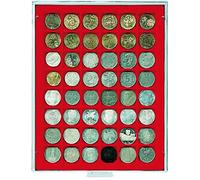 LINDNER Das Original Bandeja para Monedas Standard (estándar) con 48 casilleros Cuadrados para Monedas/cápsulas para Monedas de hasta un diámetro de 30 mm