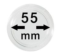 LINDNER Das Original Cápsulas para Monedas, diámetro Interno 55 mm, Altura Interna 3,2 mm, por Pieza