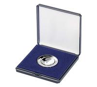 LINDNER Das Original Estuche para Moneda con una Plantilla patentada para presionar para Monedas de hasta 50 mm de diámetro, Azul