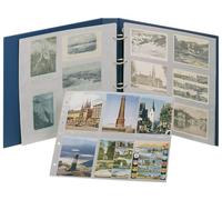 LINDNER Das Original Tapa de Anillos Standard XL Incl. 20 Hojas para Cartas Postales, 2da elección - Azul