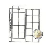 Lindner K3W Pages for Coin Album Karat Incl. White Interleaf for 20 Coins with MAX. 38 mm Ø - Pack of 5