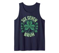 Lindo 67 St Patricks Shamrock Humor Gen Alpha Z Slay Six Camiseta sin Mangas