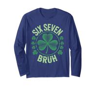 Lindo 67 St Patricks Shamrock Humor Gen Alpha Z Slay Six Manga Larga