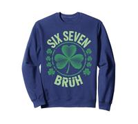 Lindo 67 St Patricks Shamrock Humor Gen Alpha Z Slay Six Sudadera