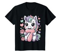 Lindo 7º Caballo Cumpleaños Siete Años Niña B-Day Horses Camiseta