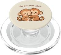 Lindo Abrazando Baby Monkeys Besties Apoyo Emocional Amor PopSockets PopGrip para MagSafe
