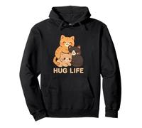 Lindo abrazo de gato Kawaii - HUG LIFE Sudadera con Capucha
