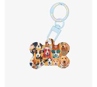 Lindo adorno acrílico con estampado de perro carlino, adorno para mascotas, llavero, envoltura de regalos, para los amantes de las mascotas