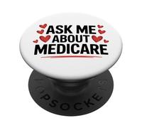Lindo Agente de Seguros de Salud me Pregunta sobre Marketing de Medicare PopSockets PopGrip Adhesivo