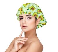 Lindo aguacate estampado,Gorro de dormir de satén para adultos - Gorro de dormir elástico para mujer, cubrecabello nocturno