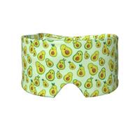 Lindo aguacate estampado,Máscara para ojos con bloqueo de luz y protección ocular completa para dormir, orejeras y ojos.