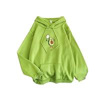Lindo Aguacate Imprimir Sudadera con Capucha Mujeres Harajuku Pullover Manga Larga Sudadera de Gran tamaño Sudadera de Invierno Ropa Streetwear Unisex