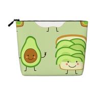 Lindo Aguacate, Tostadas y Huevo Frito,Neceser de Maquillaje de imitación Lino, Neceser de Viaje portátil