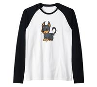 Lindo aguijón del Zodiaco de Escorpio Camiseta Manga Raglan