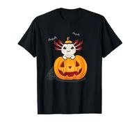 Lindo ajolote en Calabaza, Kawaii, Hello Peek-a-Boo Halloween Camiseta