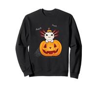 Lindo ajolote en Calabaza, Kawaii, Hello Peek-a-Boo Halloween Sudadera