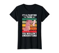 Lindo ajolote es una Pintura Que no entenderías Camiseta gráfica económica, Mujer, Negro, M