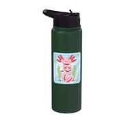 Lindo Ajolote Kawaii en Tanque Pez Caminante Mexicano Stainless Steel Insulated Water Bottle