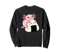 Lindo ajolote Rosa Abrazando el diseño Onigiri Kawaii Sudadera